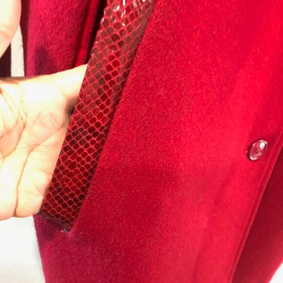 Vintage red wool coat - Picture 4 of 8